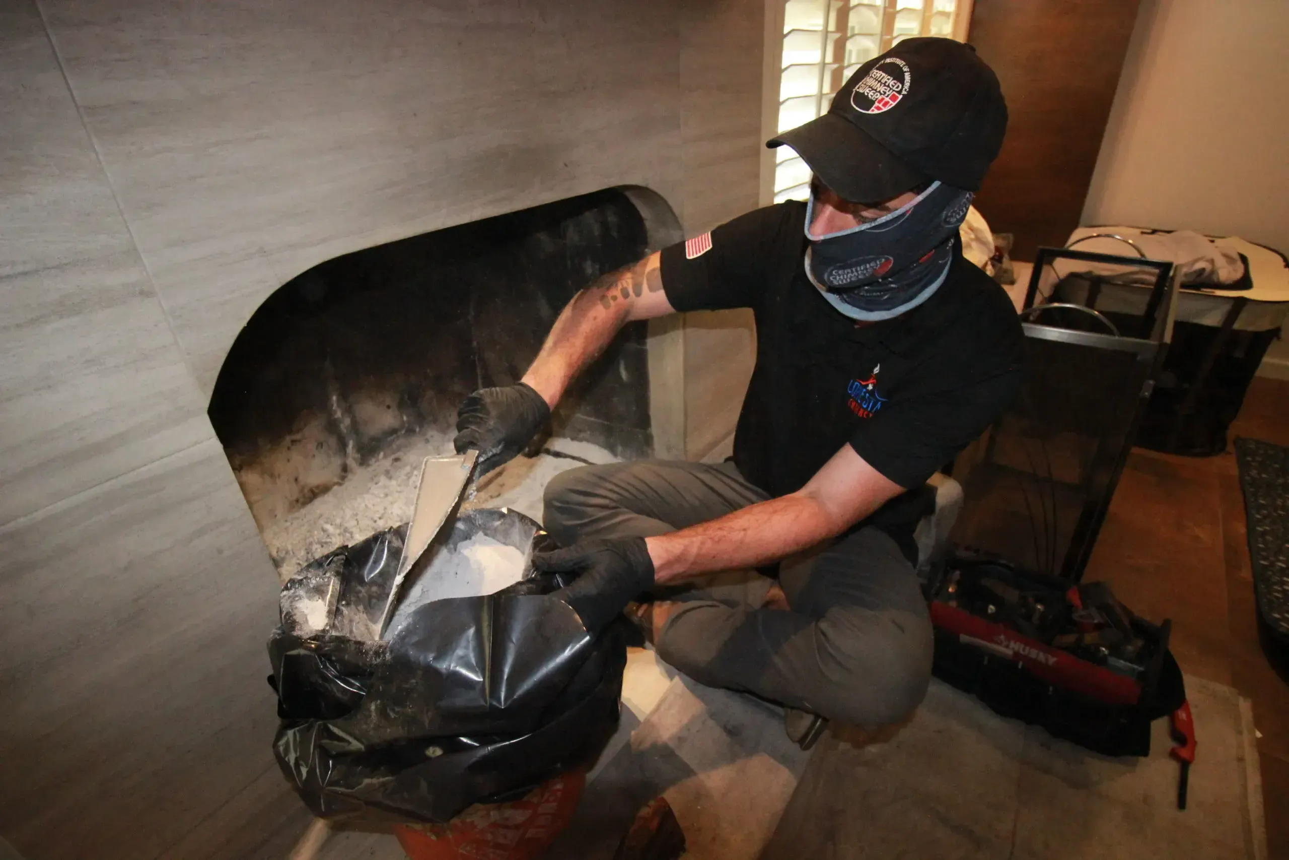 Professional chimney cleaning service